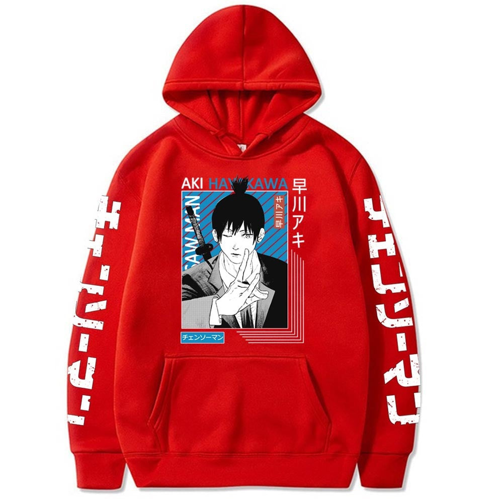 Chainsaw Man Printed Hooded Sweatshirt