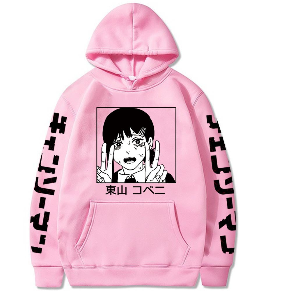 Chainsaw Man Printed Fleece Hoodie