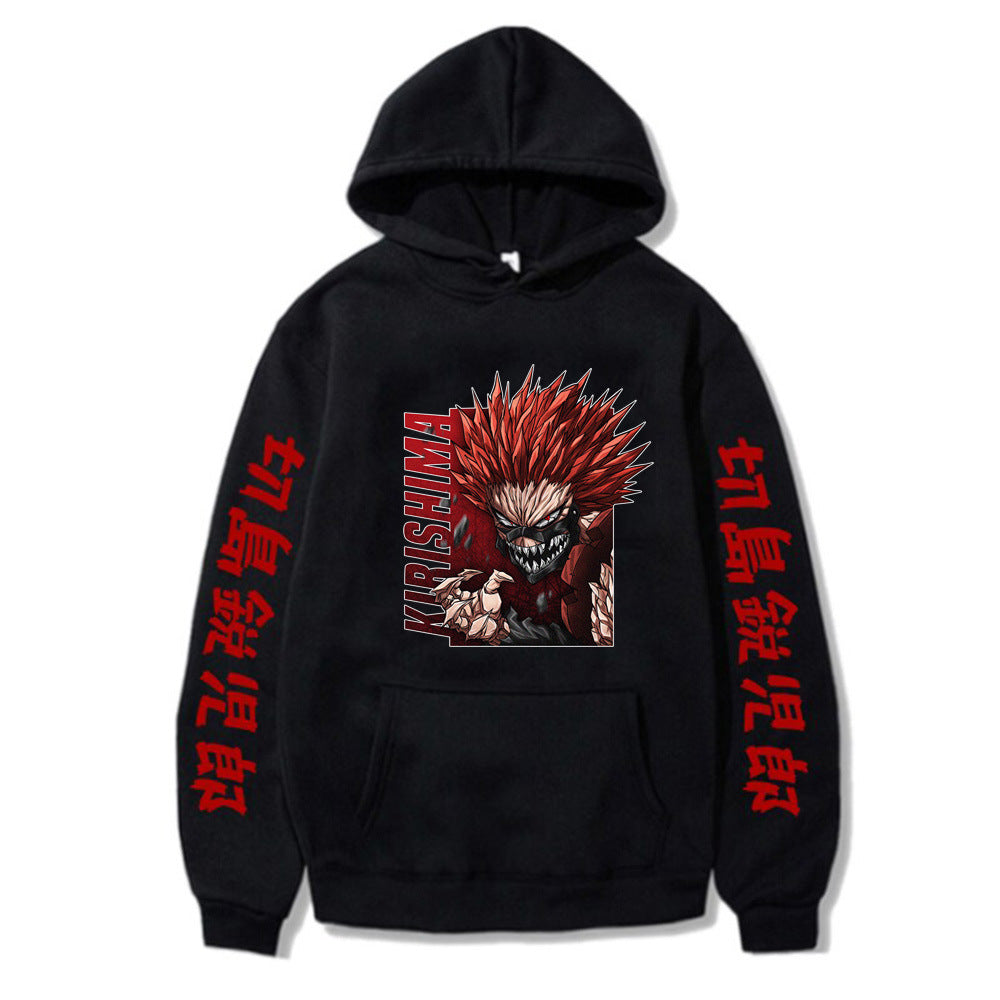 My Hero Academia Kirishima Eijiro Red Riot Printed Hoodie Sweatshirt