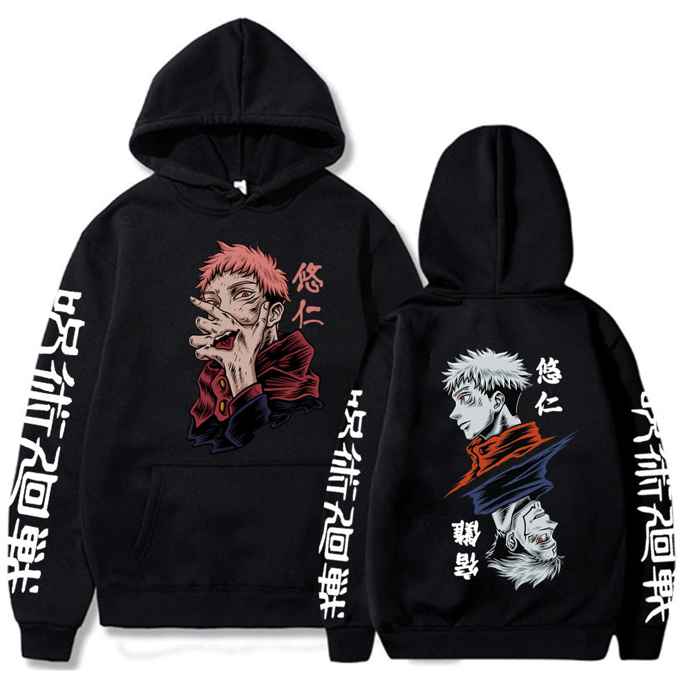 Jujutsu Kaisen Sukuna Printed Loose Hoodie