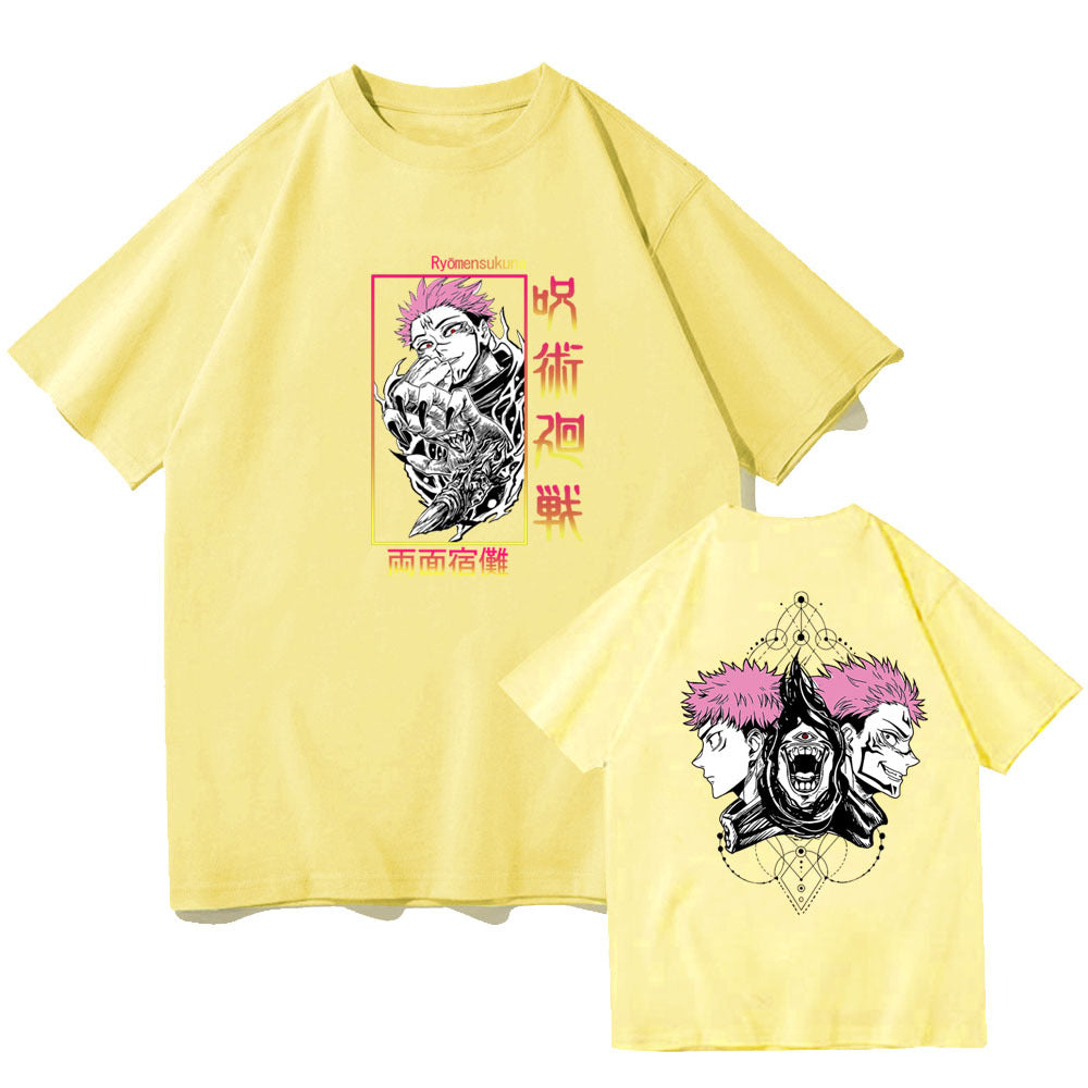 Jujutsu Kaisen spell battle casual loose short sleeved T-shirt