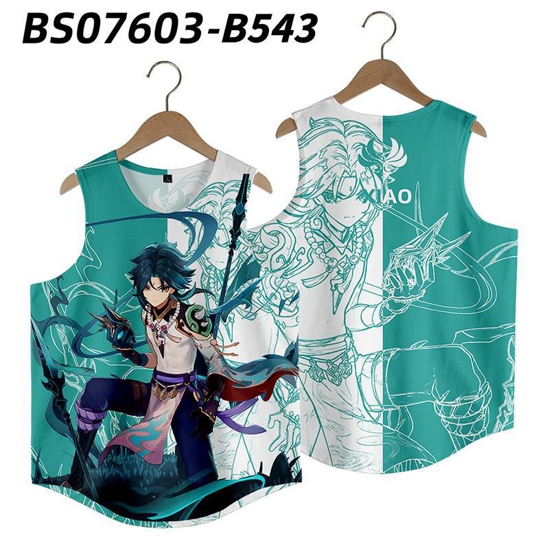 Genshin Impact Mandrill Impression Short Sleeve Men's Loose Student Anime T-Shirt